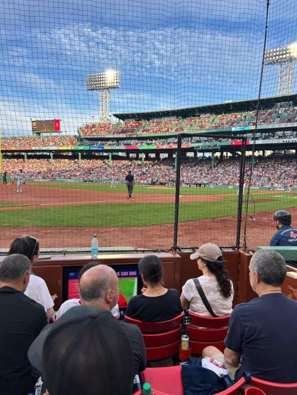 Fenway Park, section: Field Box 72, row: A, seat: 3