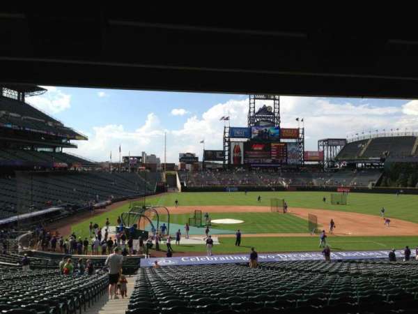 Coors Field, section: 125, row: 38, seat: 12