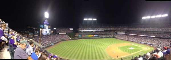 Coors Field, section: U343, row: 6, seat: 4