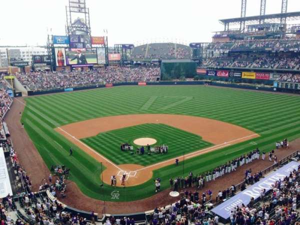 Coors field, section: L329, row: 1, seat: 7