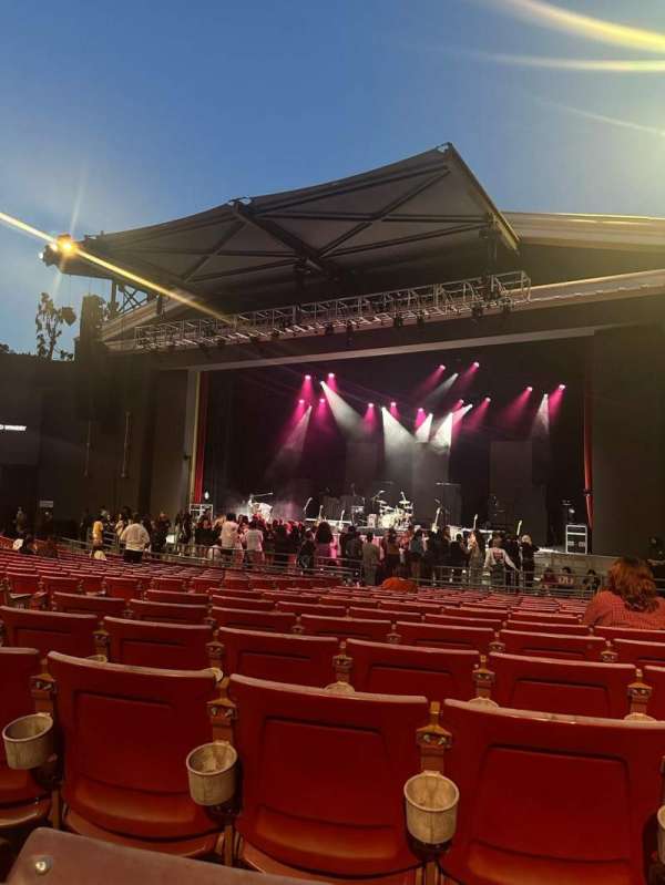 The Greek Theatre, section: A Right, row: R, seat: 12