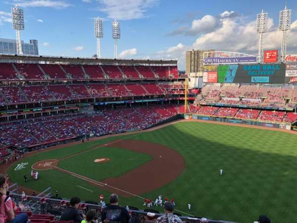 Great American Ball Park, section: 534, row: F, seat: 9