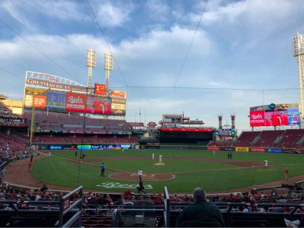 Great American Ball Park, section: 124, row: A, seat: 7