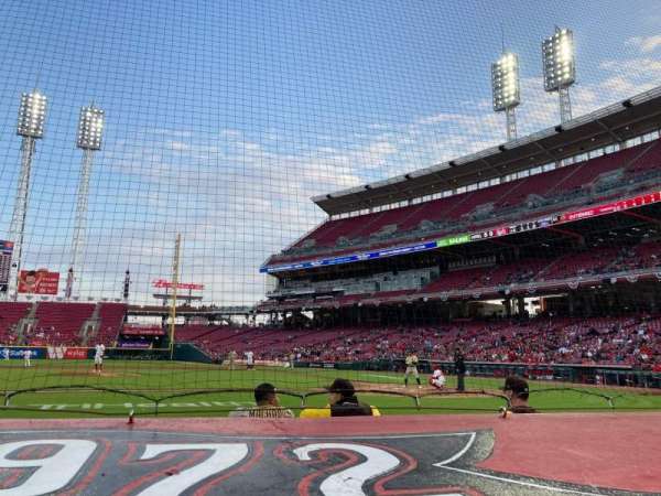 Great American Ball Park, section: 117, row: F, seat: 1
