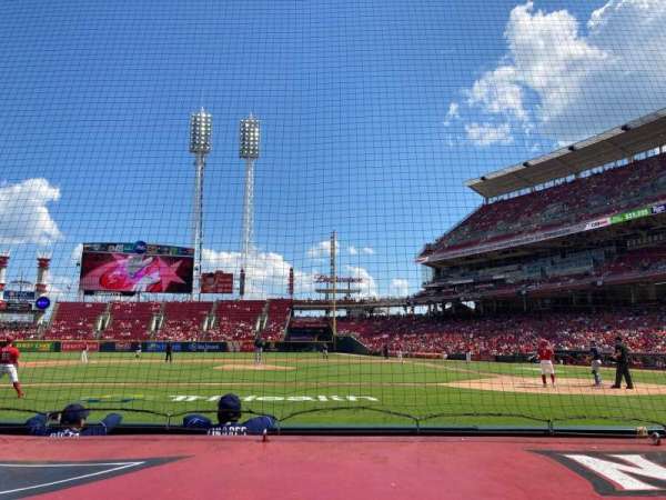 Great American Ball Park, section: 117, row: F, seat: 1