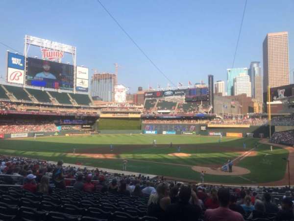 Target Field, section: 117, row: 18, seat: 4