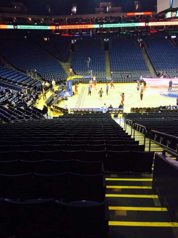 Oakland Arena, section: 102, row: 22, seat: 3