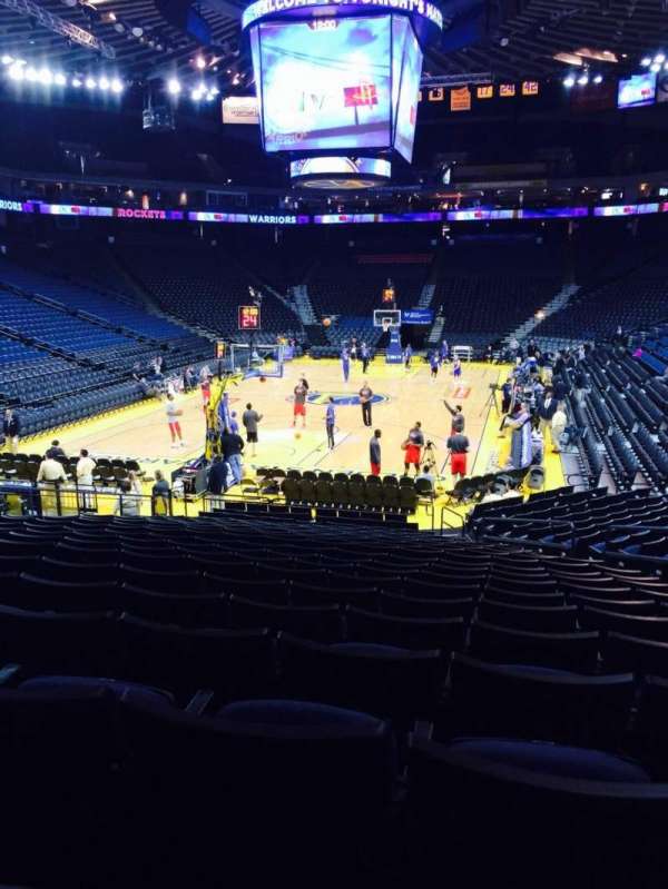 Oakland Arena, section: 107, row: 16, seat: 3