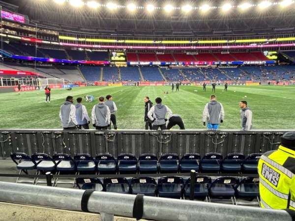 Gillette Stadium, section: 112, row: 1, seat: 15