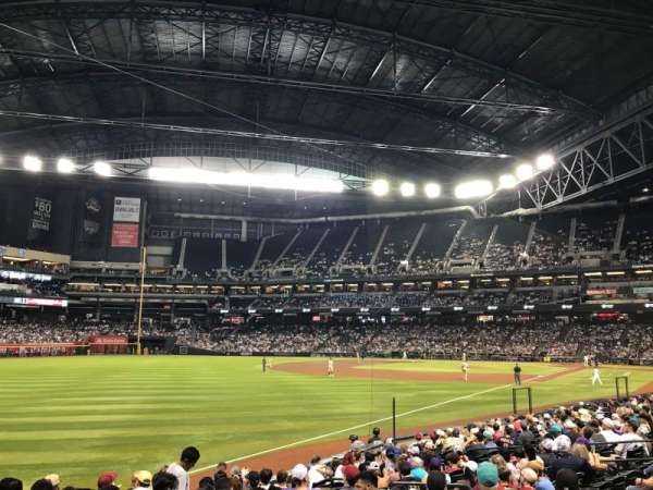 Chase Field, section: 135, row: 18, seat: 9