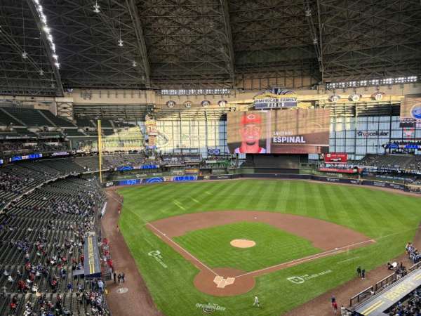 American Family Field, section: 421, row: 1, seat: 12