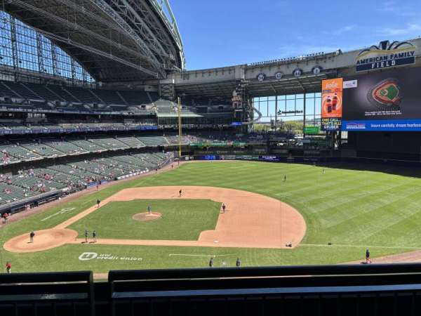 American Family Field, section: 319, row: 2, seat: 5