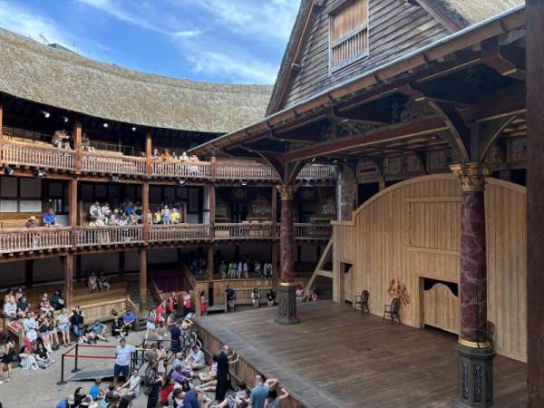Globe Theatre at Shakespeare's Globe, section: Middle Gallery Bay E, row: B, seat: 12