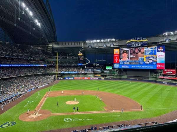 American Family Field, section: 322, row: 1, seat: 2