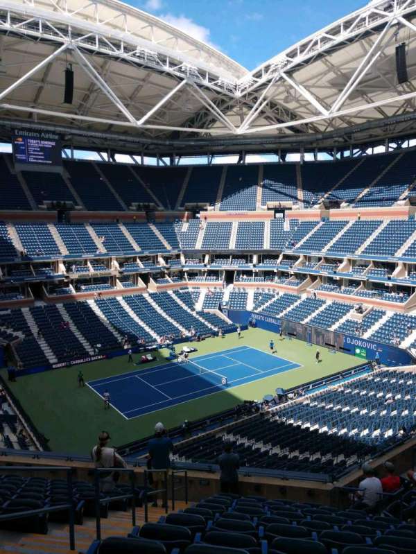 Arthur Ashe Stadium, section: 107, row: J, seat: 3