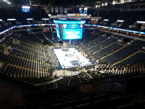 Target Center, section: 203, row: N, seat: 5