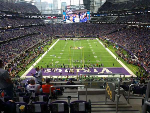 U.S. Bank Stadium, section: 224, row: 9, seat: 1