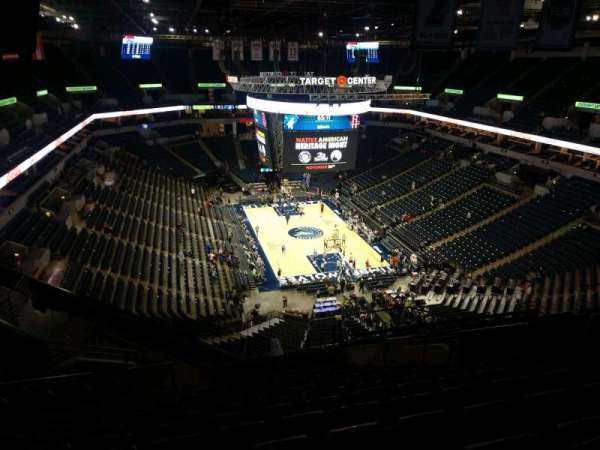 Target Center, section: 203, row: S, seat: 8