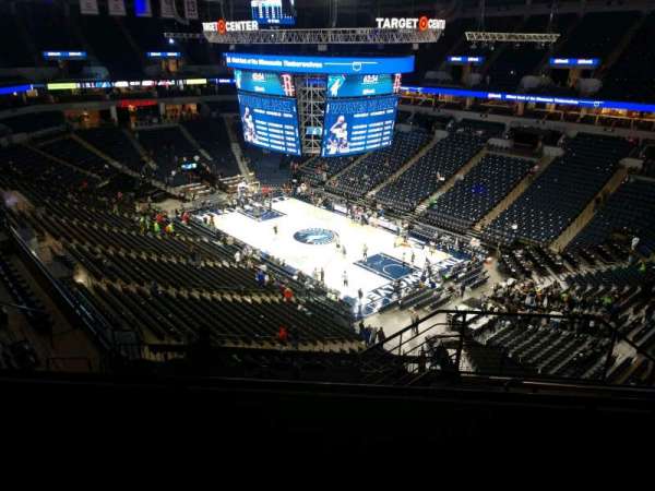 Target Center, section: 206, row: L, seat: 4