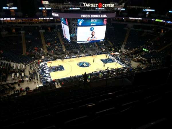 Target Center, section: 213, row: Q, seat: 8