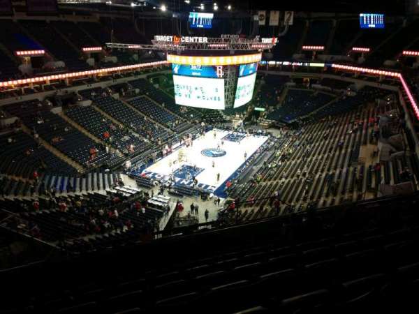 Target Center, section: 218, row: R, seat: 10
