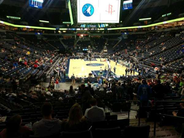 Target Center, section: 104, row: P, seat: 3