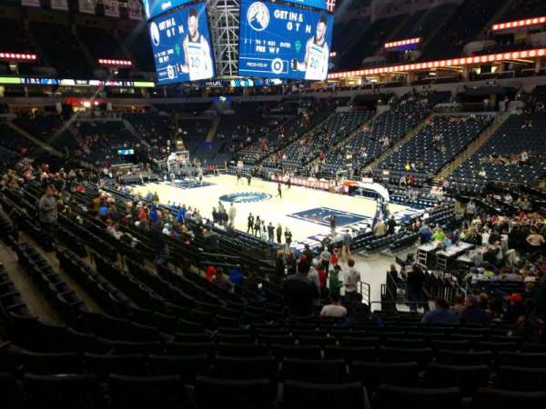 Target Center, section: 106, row: T, seat: 9