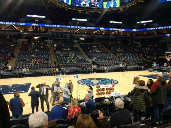 Target Center, section: 132, row: D, seat: 4