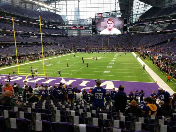 U.S. Bank Stadium, section: 118, row: 18, seat: 12