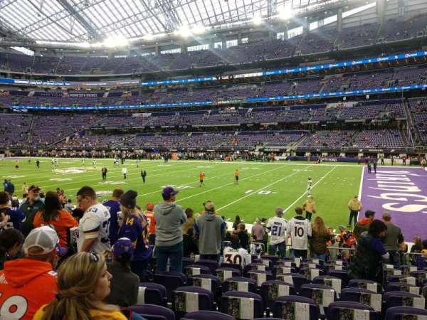 U.S. Bank Stadium, section: 105, row: 10, seat: 15