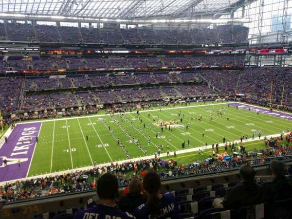 U.S. Bank Stadium, section: 214, row: 7, seat: 10