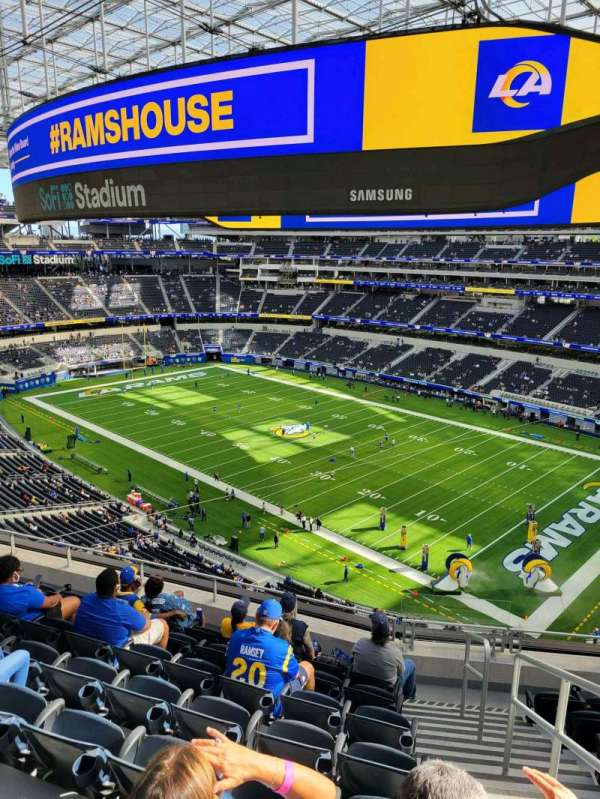 SoFi Stadium, section: 302, row: 8, seat: 1