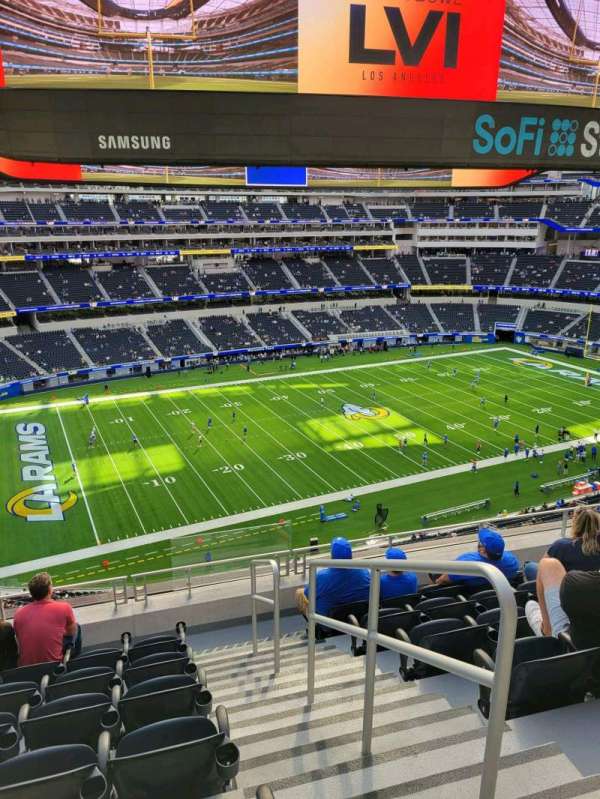 SoFi Stadium, section: 344, row: 7, seat: 1