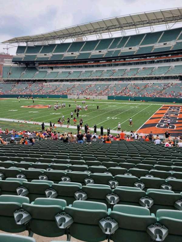 Paycor Stadium, section: 104, row: 28, seat: 10