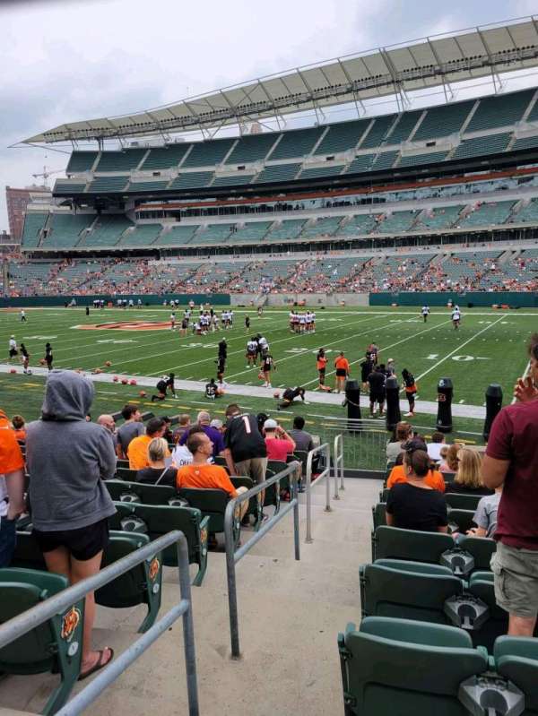 Paycor Stadium, section: 104, row: 12, seat: 22