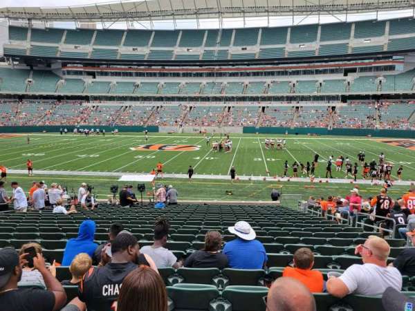 Paycor Stadium, section: 109, row: 21, seat: 7