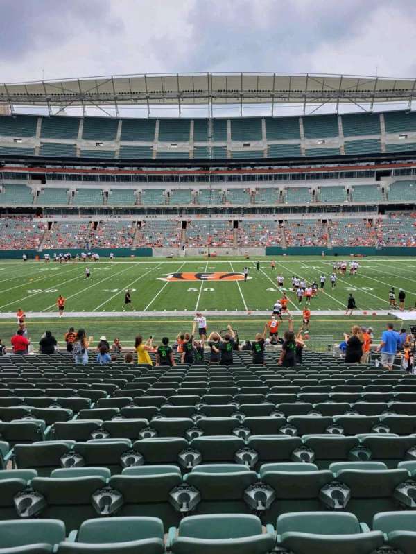 Paycor Stadium, section: 110, row: 22, seat: 10