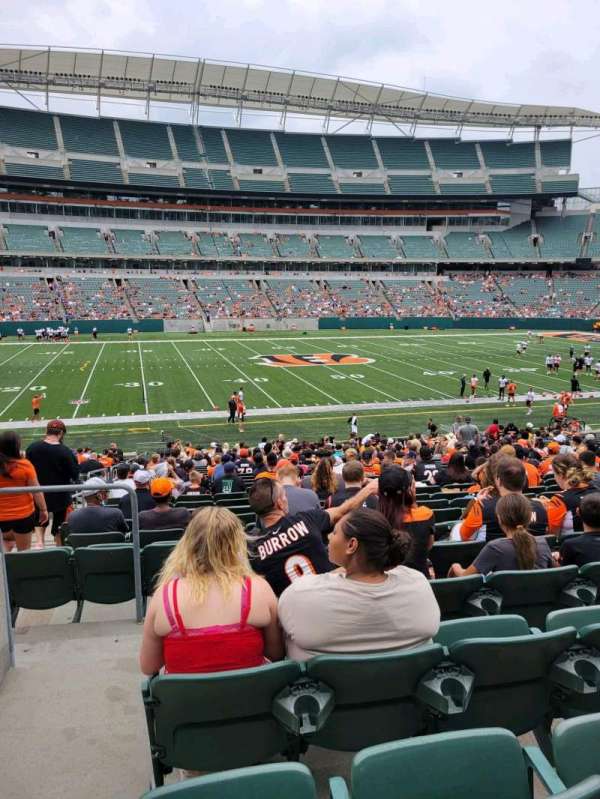 Paycor Stadium, section: 111, row: 28, seat: 20