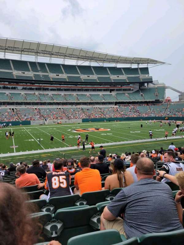 Paycor Stadium, section: 112, row: 18, seat: 6