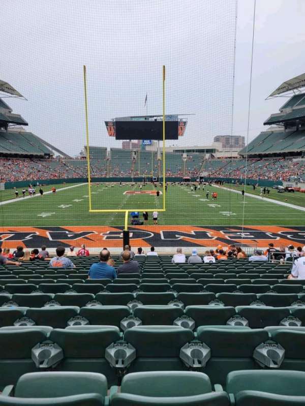 Paycor Stadium, section: 126, row: 18, seat: 9