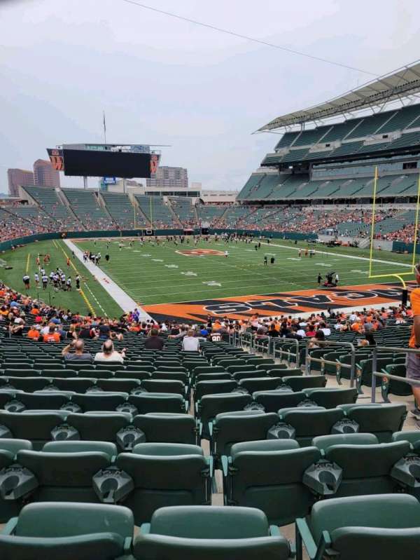 Paycor Stadium, section: 130, row: 33, seat: 3