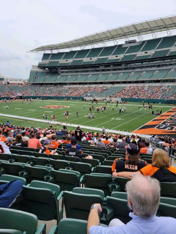 Paycor Stadium, section: 134, row: 30, seat: 1