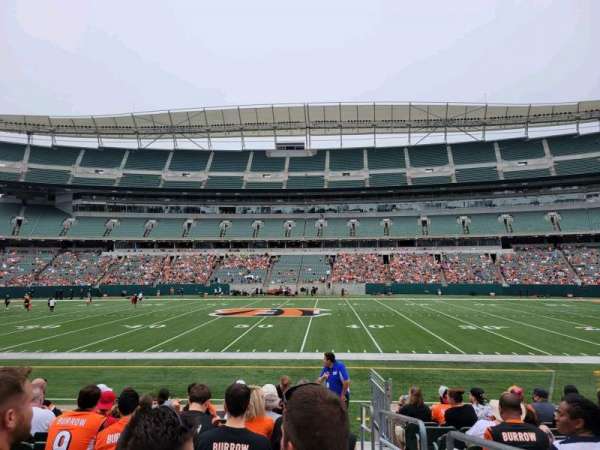 Paycor Stadium, section: 140, row: 10, seat: 1