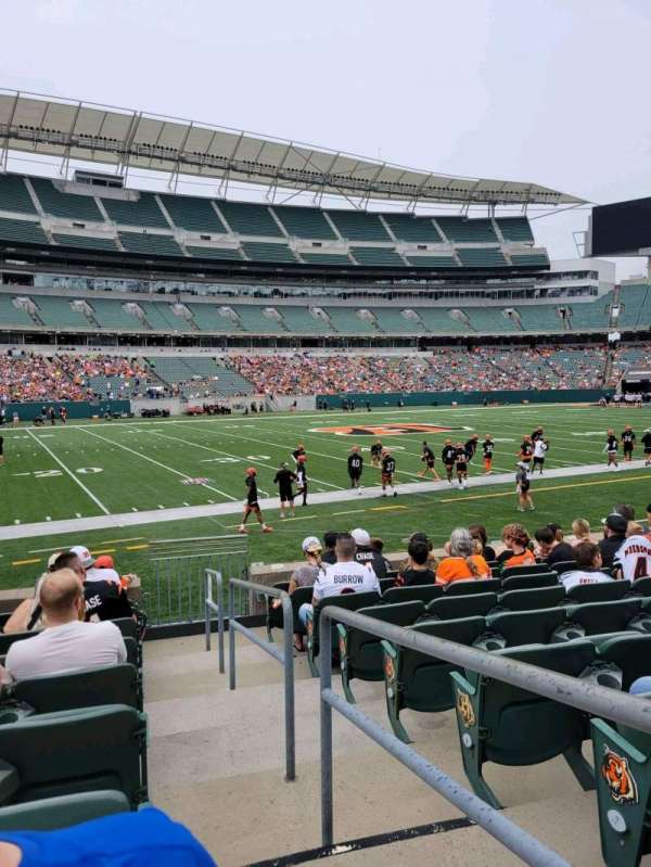 Paycor Stadium, section: 144, row: 9, seat: 1
