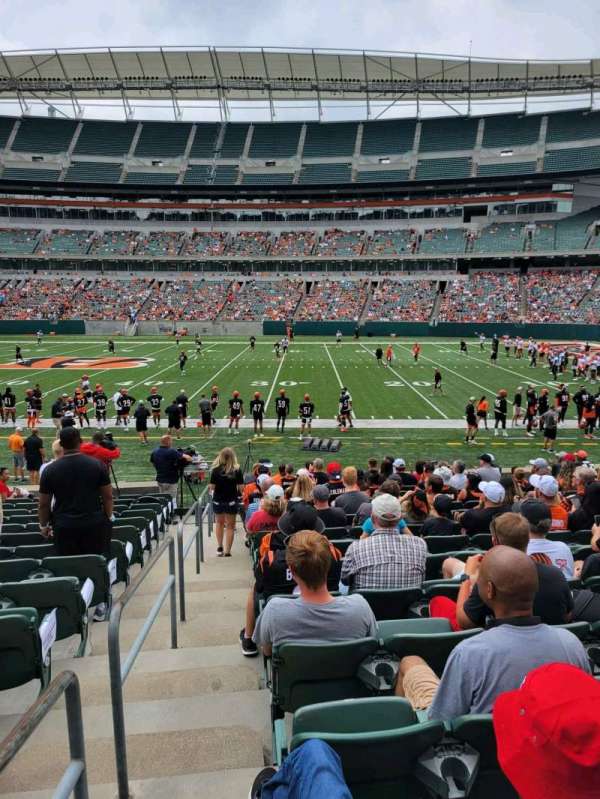 Paycor Stadium, section: 108, row: 15, seat: 20