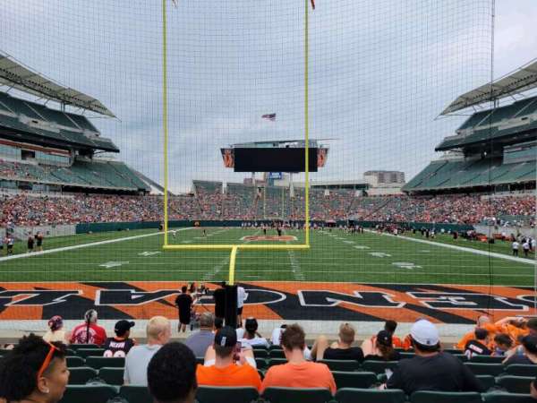 Paycor Stadium, section: 126, row: 9, seat: 9