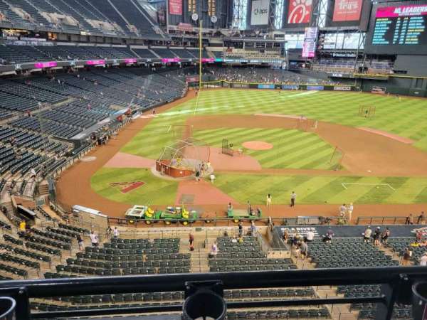 Chase Field, section: 210A, row: 1c, seat: 2