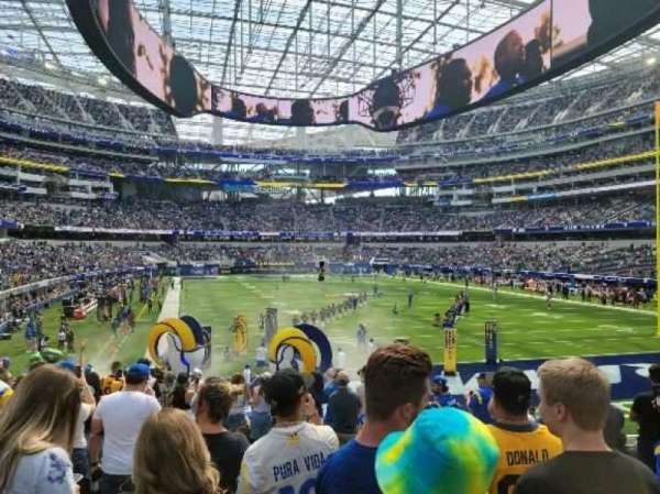 SoFi Stadium, section: 100, row: 11, seat: 2