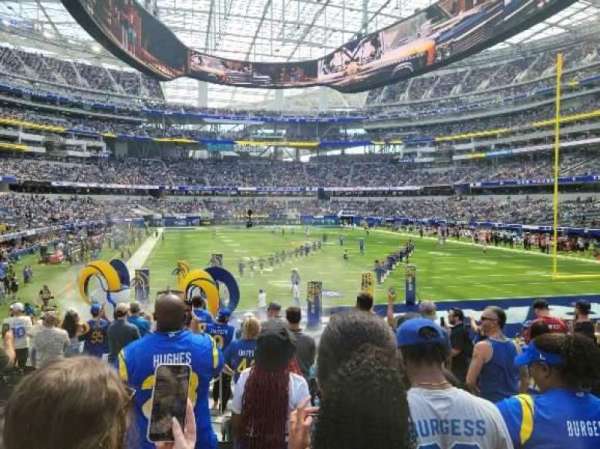 SoFi Stadium, section: 101, row: 10, seat: 18
