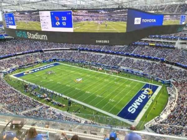 SoFi Stadium, section: 546, row: 1, seat: 1